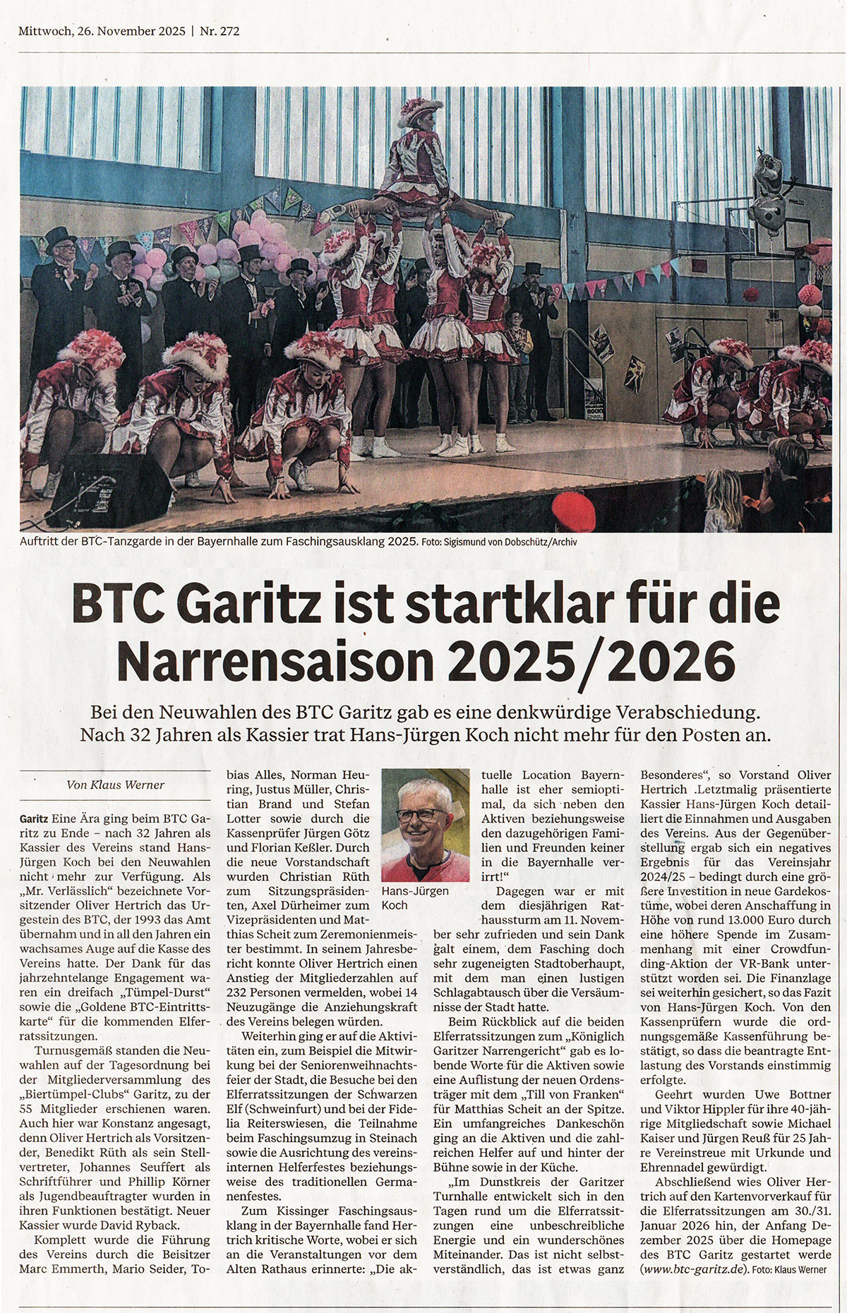 251126 btc garitz ist startklar fuer die narrensaison