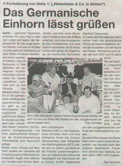 Das germanische Einhorn lässt grüßen