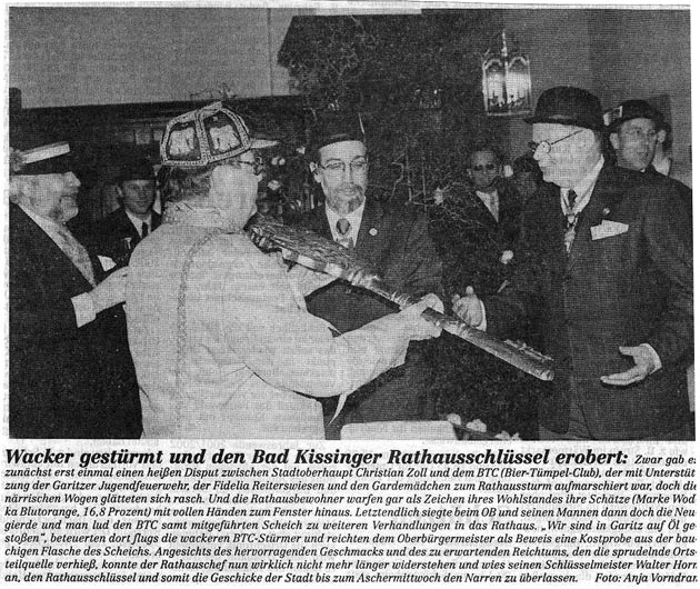 Wacker gestürmt und das Bad Kissinger Rathaus erobert