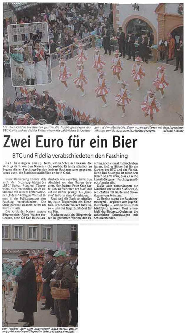 Zwei Euro für ein Bier