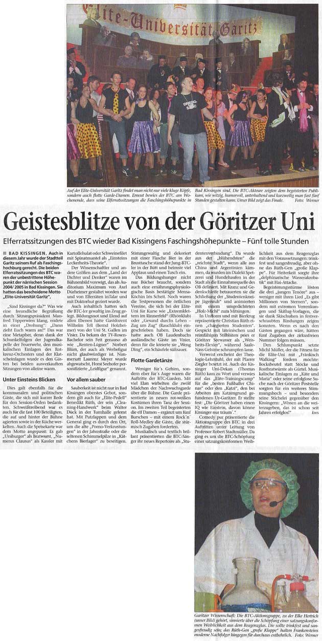 Geistesblitze von der Göritzer Uni