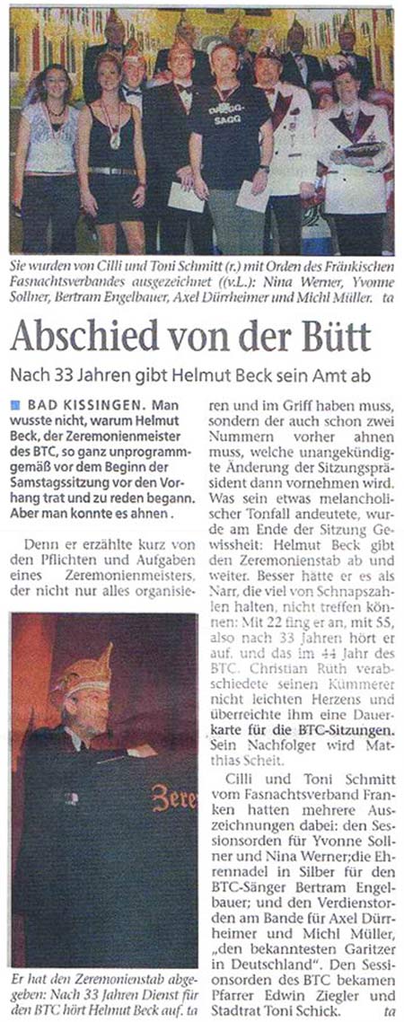 Abschied von der Bütt