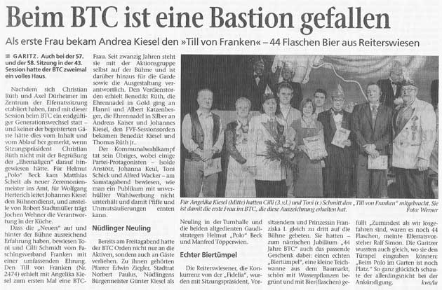 Beim BTC ist eine Bastion gefallen