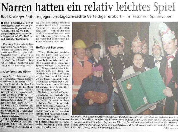 Narren hatten ein relativ leichtes Spiel