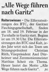 Alle Wege führen nach Garitz