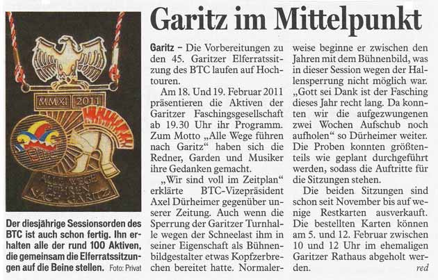 Garitz im Mittelpunkt