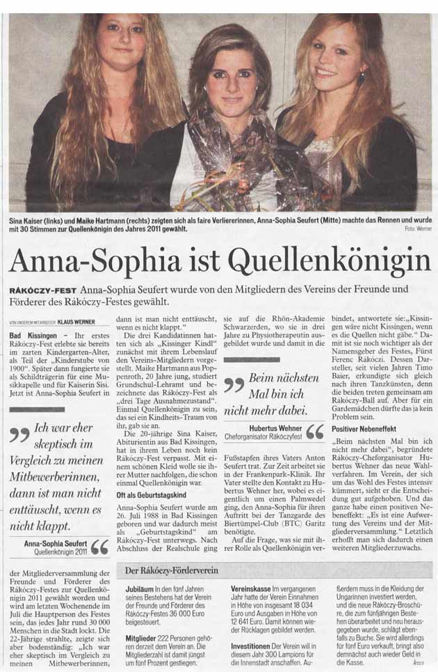 Anna-Sophia ist Quellenkönigin