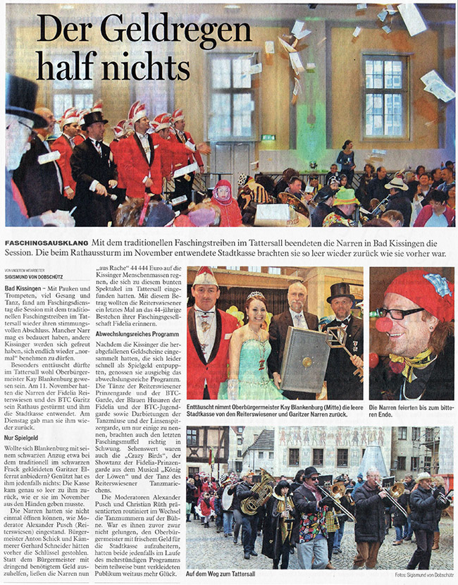 Der Geldregen half nichts