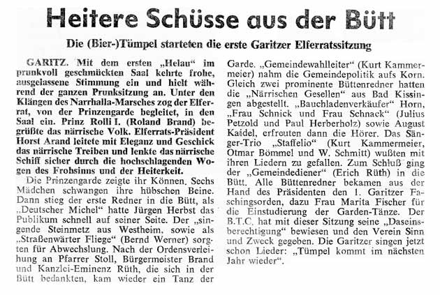Heitere Schüsse aus der Bütt