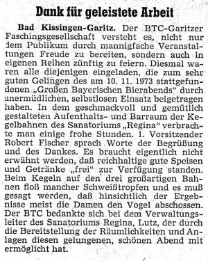 Dank für die Arbeit