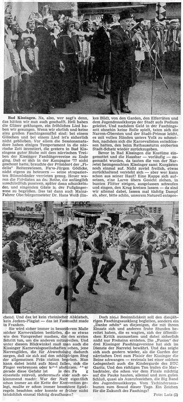 Faschingsdienstag 1977
