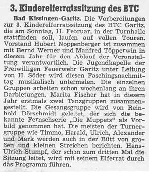 3.Kinderelferratssitzung des BTC
