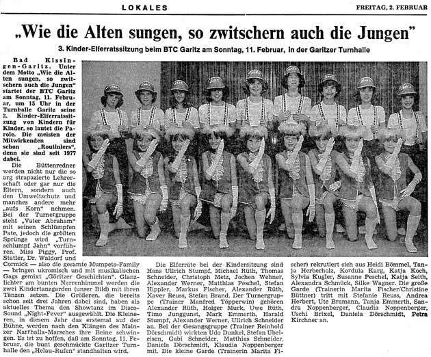 so zwitschern auch die Jungen