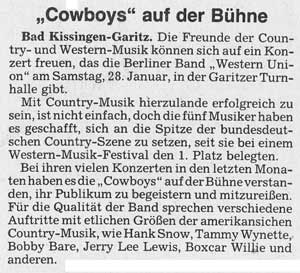  Cowboys auf der Bühne