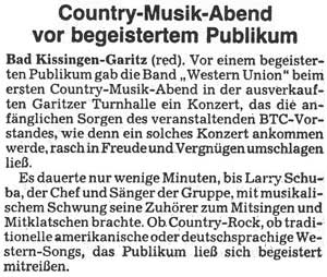 Country-Musik-Abend vor begeistertem Publikum