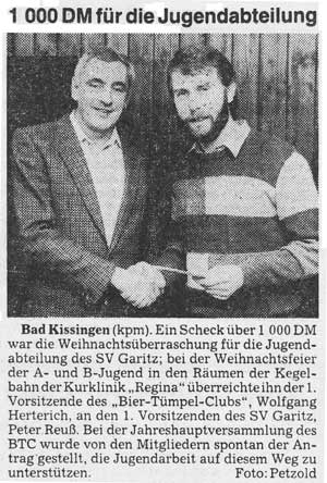 1000DM für Jugendabteilung