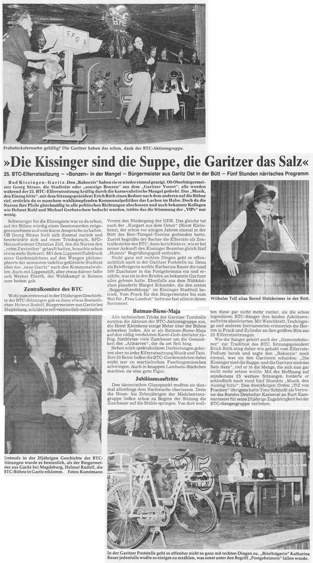 Kissinger sind Suppe, Garitzer das Salz