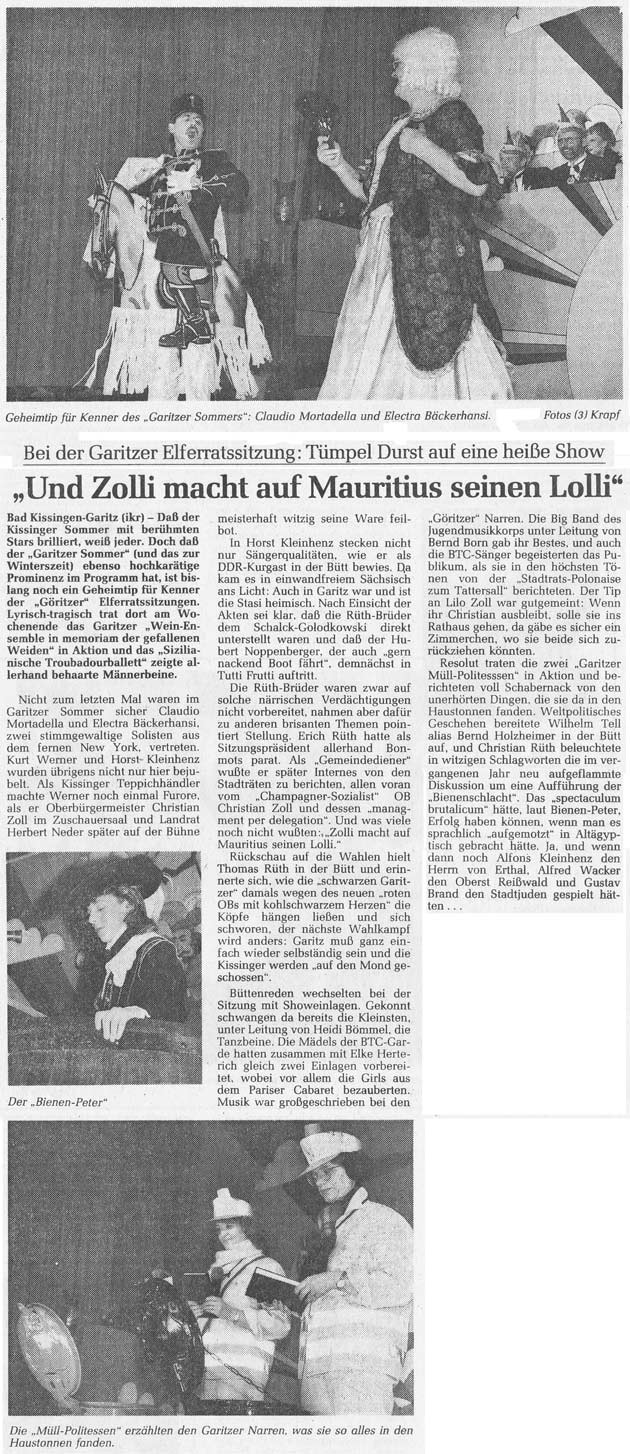 Und Zolli macht auf Mauritius seinen Lolli