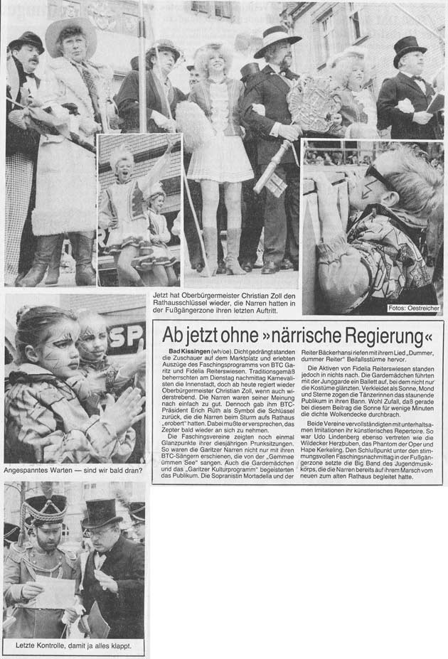 Ab jetzt ohne närrische Regierung