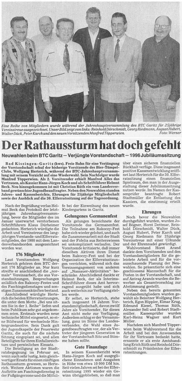 Der Rathaussturm hat doch gefehlt