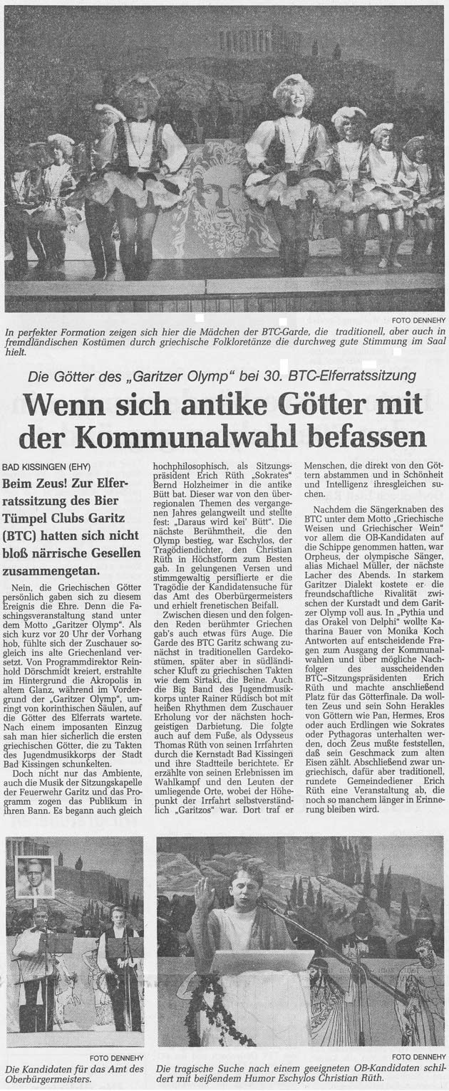 Wenn sich antike Götter mit der Kommunalwahl befassen